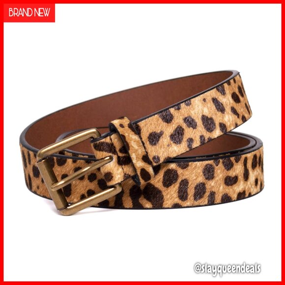 Genuine Suede Leather Belt for Jeans, Adjustable Buckle, Size M main image 6